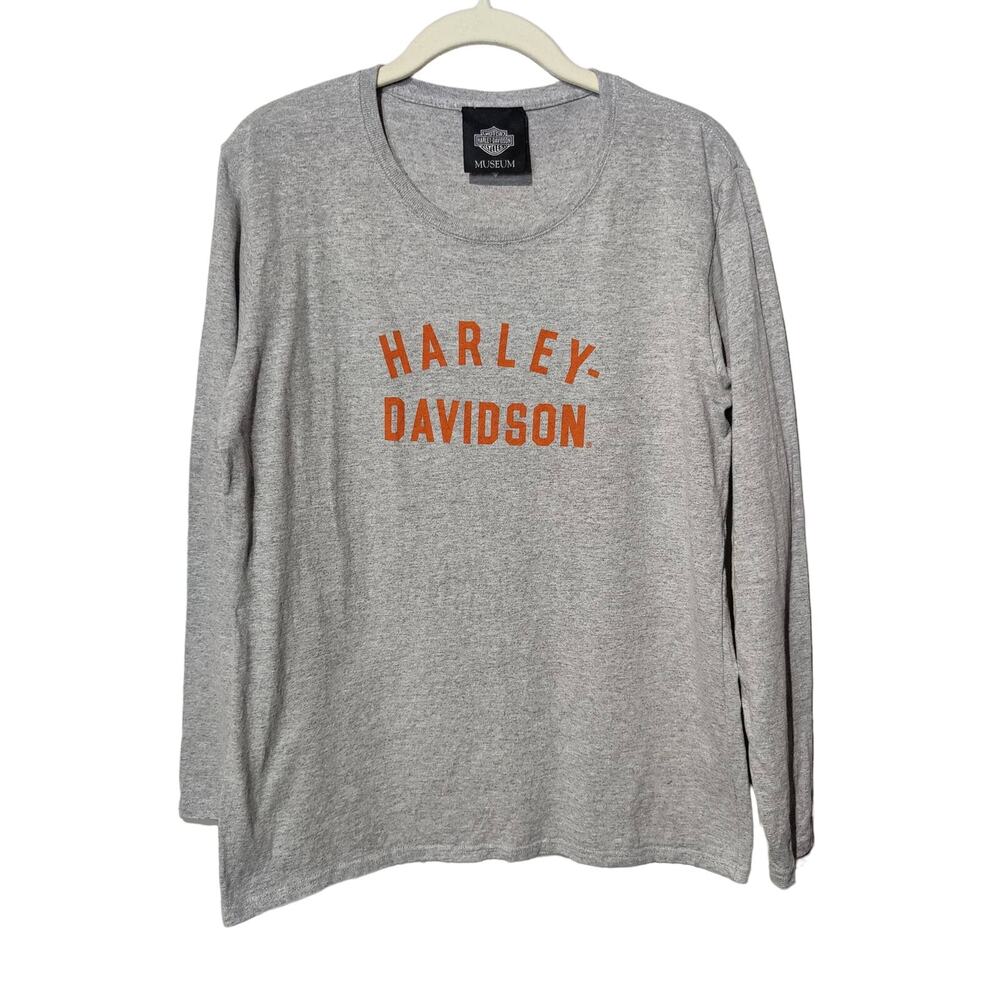 Harley Davidson Womens Sz L Long Sleeve T Shirt Museum Milwaukee Wisconsin
